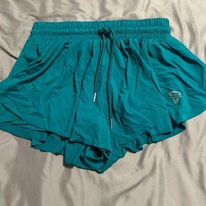 blue butterfly shorts